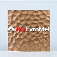 Декоративная нержавеющая сталь  3D Matt Honeycombs Rose Gold Big